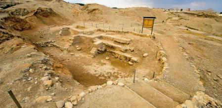 Restos del Palacio G (2500-2350 a. C.) de la antigua Jericó.