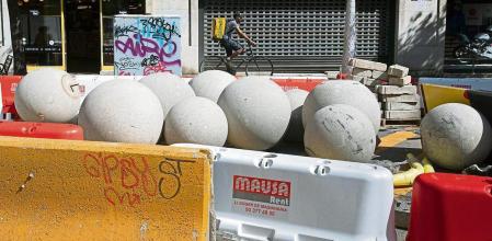 Principio de obras en el nuevo eje verde, supermanzana del eixample -Consell de Cent con Rocafort