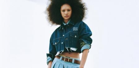 Falda vaquera con tablas de Miu Miu