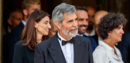 El rey Felipe, presidente del Tribunal Supremo, Carlos Lesmes, Ministra de Justicia Pilar Llop en la  apertura del Año Judicial 2022/2023 estes miércoles en el Tribunal Supremo, en Madrid.