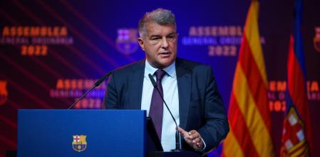 El presidente del FC Barcelona, Joan Laporta