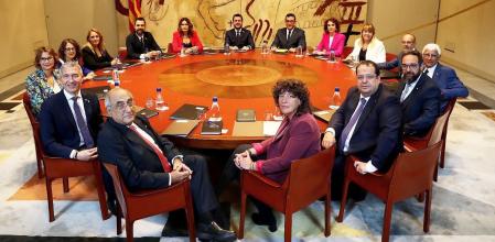 Pere Aragonès reunido con su nuevo Govern
