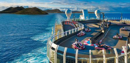 Pista de carrera en un crucero