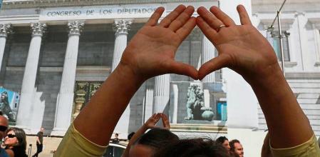 Concentración frente al congreso por la ley trans Foto Emilia Gutierrez 05/10/2022