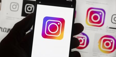 The Instagram logo is seen on a cell phone, Oct. 14, 2022, in Boston