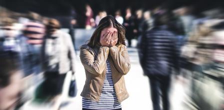Ataque de ansiedad en un lugar público.
