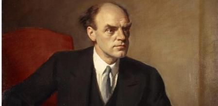 Retrato original de lord Reith que está en la sala de consejos de la BBC con copias en varios museos