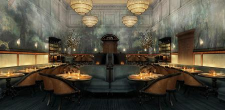 La sala de los Magistrados del hotel NoMAd en Londres