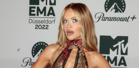 Singer Rita Ora at photocall for MTV European Music (EMA) Awards in Düsseldorf on Sunday 13 November 2022.