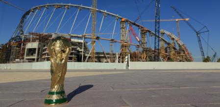 Imagen de uno de los estadios para el Mundial durante las obras
