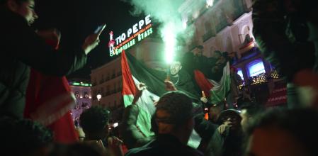 Celebraciones Marruecos España Mundial Puerta de sol de Madrid