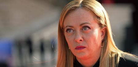 La primera ministra italiana, Giorgia Meloni, en Tirana, Albania, este martes