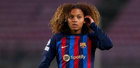 Vicky López, este miércoles en el Camp Nou