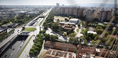 Vista superior del ámbito del a Granvia de l'Hospitalet de Llobregat
