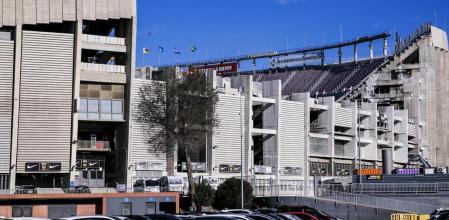 foto XAVIER CERVERA 2171272022 la tercera graderia (gol sur) del camp nou spotify ha sido -en parte- demolida, en el avance d la demolicion parcialmente del actual estadio para reconstruir y reformar el nuevo, y estrenarlo para otoño 2024 (segun asegura su presidente Laporta) les corts, barcelona