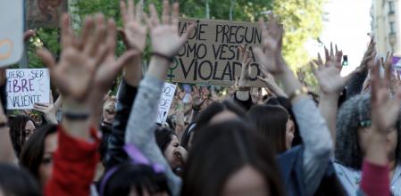 Manifestación contra la sentencia de la Manada Feministas