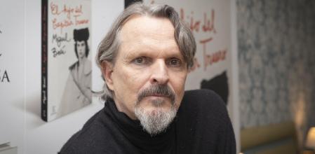 Singer Miguel Bosé during book premiere 