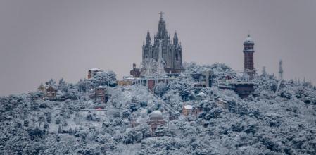 Nieve en el Tibidabo.