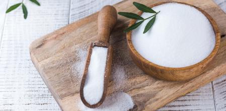 El edulcorante eritritol tiene un aspecto parecido al del azúcar