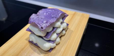 Brandada de bacalao y patata cristal violet Miquel Antoja