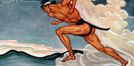 Filípides en la obra ‘Marathonikés’, de Willoughby Vera, 1925.