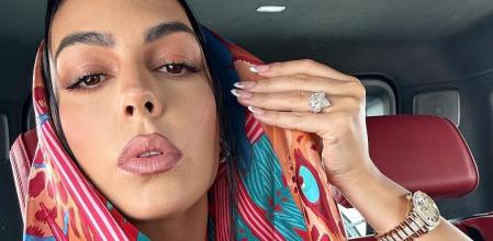 Georgina Rodríguez con el conjunto para el día de shooting