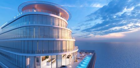 Las tres plantas que dominan el edificio, llamado Unique, cuyo afortunado propietario contará con un ascensor privado y vistas envolventes al mar