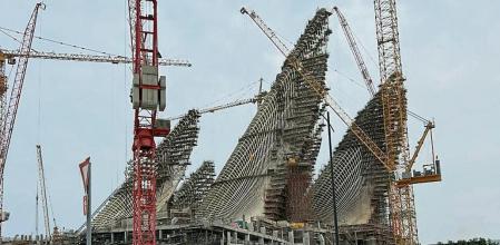 Construcción del Museo Nacional de Abu Dabi , proyecto de Norman Foster