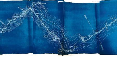 Plano del proyecto de tranvia de Vallirana a Barcelona