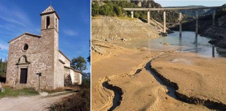 Iglesia santuario de la Mare de Déu dels Torrents y embalse de la Llosa del Cavall (Solsonès)   .