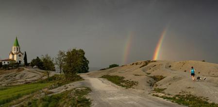 Arco iris doble en el santuario de Puig-agut.