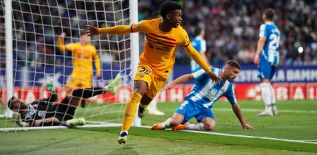 Alejandro Balde anotó el 0-2 al Espanyol