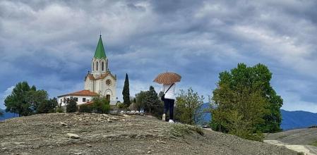 Tarde de llovizna en el santuario de Puig-agut.