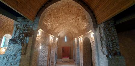 Vista interior del monasterio de Sant Llorenç prop Bagà, situado en Guardiola de Berguedà.