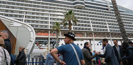 Primera parada del nuevo crucero MSC World Europa en Barcelona. Barcelona, 14 de Abril de 203