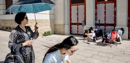 Acampada en el Estadi Olímpic para el concierto de Harry Styles
