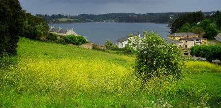 Una vista de Castropol.