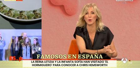 Susanna Griso contó detalles del encuetro de la reina y la infanta con Chris Hemsworth.