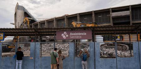 La grada del gol sud del Camp Nou ya está completamente tirada al suelo. Barcelona, 13 de Junio de 2023.