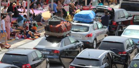 Llegada de magrebíes procedentes de la Península hacia Ceuta en la operación paso del Estrecho
