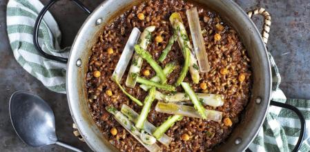 ARROZ CON CANYUTS Y ESPÁRRAGOS VERDES