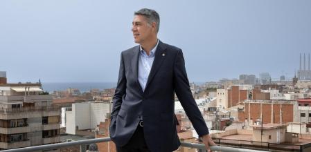 Xavier García Albiol en la azotea del edificio municipal