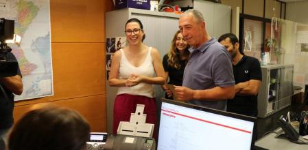 Joan Baldoví, junto a los adjuntos de Compromís, registran el grupo parlamentario.