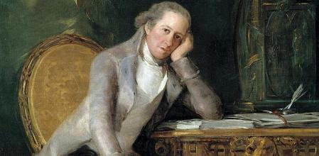 Retrato de cuerpo entero de Jovellanos, pintado por Francisco de Goya y Lucientes en 1798, considerado uno de los más emblemáticos personajes de la Ilustración española.