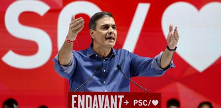 Pedro Sánchez, este domingo en el mitin central de la campaña electoral del 23-J