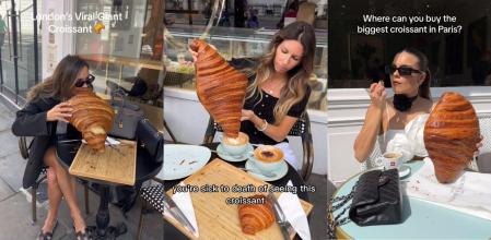 Los cruasanes gigantes arrasan en redes sociales como TikTok e Instagram
