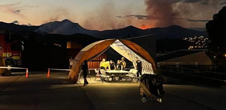 Puesto de mando de los Bombers en Portbou