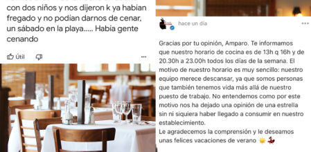 La respuesta respetuosa del propietario del restaurante a una crítica de 1 estrella resalta la importancia del equilibrio entre el trabajo y el descanso del equipo