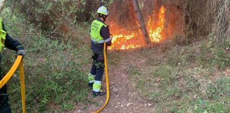 Imagen de estos días en el Parque Natural de l'Albufera, distribuida por los bomberos del Ayuntamiento de València