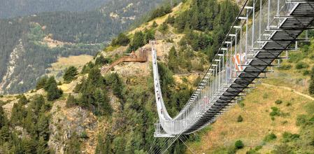 El puente tibetano de Canillo, en Andorra.